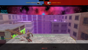 Gameplay with a custom neon grenade