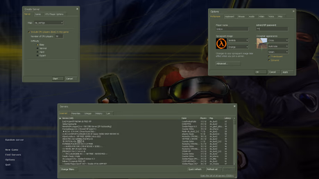 Main menu and settings in CS 1.6 Classic
