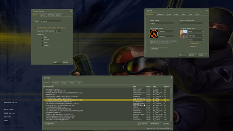 Main menu and settings in CS 1.6 Classic